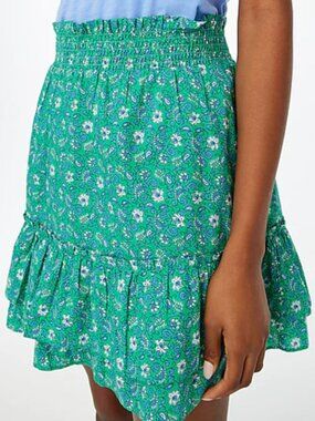 J.CREW Factory Women's Ruffle Smocked-Waist Mini Skirt NEW size M L XL